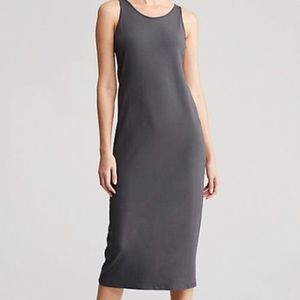 Eileen Fisher Gray Viscose Jersey Dress NWOT XS